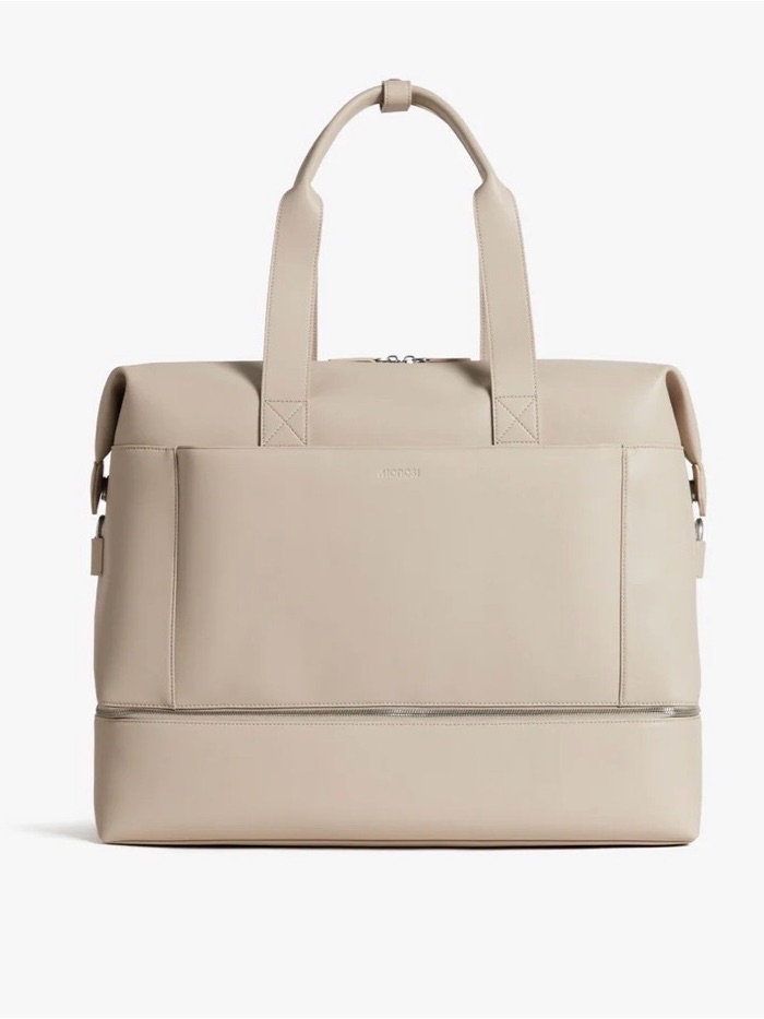 Monos Metro Weekender Bag - Ivory (Vegan Leather) - Used Once